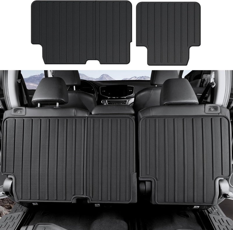 HOUCLEMIC Kick Mats for 2016-2022 Honda Pilot 8 Passengers (No Elite Models) Car Mat Accessories, 2nd Kick Mats for 2022 Honda Pilot Accessories - Image 1